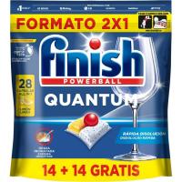 Lavavajillas máquina FINISH QUANTUM, bolsa 14+14 dosis Lavavajillas máquina FINISH QUANTUM, bolsa 14+14 dosis
