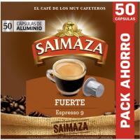 Café Espresso 9 fuerte compatible Nespresso SAIMAZA, caja 50 uds