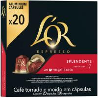 Café Splendene Espresso L'OR, caja 20 uds