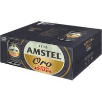 Cerveza AMSTEL ORO, pack lata 12x33 cl