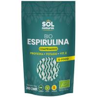 SOLNATURAL Bio espirulina tabletetan, 200 ale, poltsa 100 g