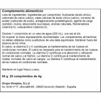 Calcio efervescente + vitamina D5 + K1 VIVE+, bote 20 uds