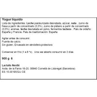 Yogur líquido sabor fresa-plátano NESTLÉ, botella 900 g