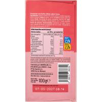 Chocolate con leche relleno de fresa EROSKI, tableta 100 g