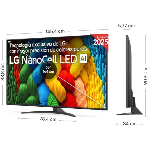TV Led NanoCell  65" 4K UHD Smart 65NANO81A6A LG