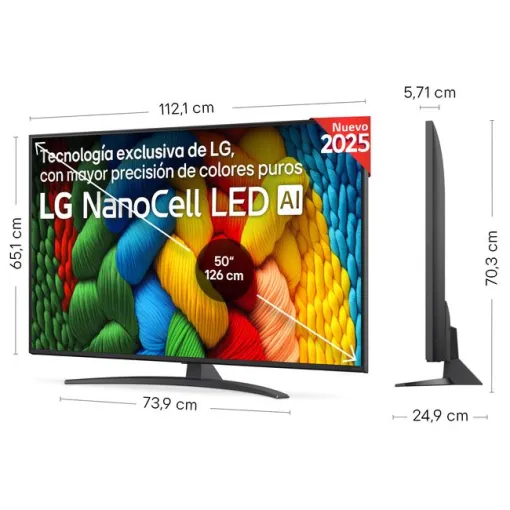TV Led NanoCell  50" 4K UHD Smart 50NANO81A6A LG