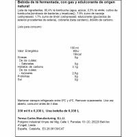 Kombucha orange fantasy FLAX&KALE, botella 330 ml