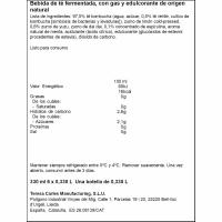 Kombucha blue lemonade FLAX&KALE, botella 330 ml