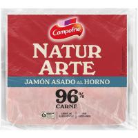 Jamón cocido asado 96% cárnico CAMPOFRÍO NATURARTE, sobre 110 g