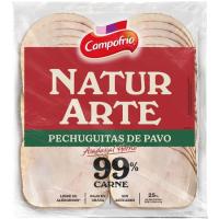 Pechuguita pavo 99% cárnico CAMPOFRÍO NATURARTE, bandeja 90 g