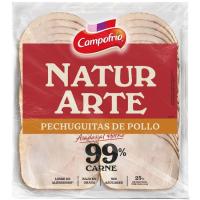 Pechuguita de pollo 99% CAMPOFRÍO NATURARTE, bandeja 90 g