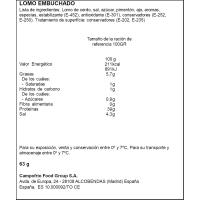 Caña de lomo en lonchas 39% proteina NAVIDUL, sobre 63 g