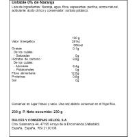Mermelada 0% naranja BEBE, frasco 230 g