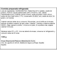 Tortilla de patata con cebolla receta casera PALACIOS, 1.300 g