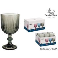 Copa de vidrio tallado verde Odiel SANTA CLARA, 350 ml