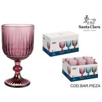 Copa de vidrio tallado morado Odiel SANTA CLARA , 350 ml