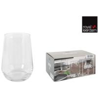 Vaso de vidrio transparente, 450 ml, ARISTO, set 6 uds