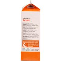 Zumo exprimido con naranja EROSKI BASIC, brik 1 litro