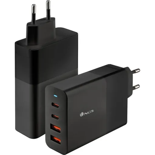 Cargador BUD de pared ultrarápido de 100 W con 4 puertos: 2 USB-C 2 USB-A, NGS Cargador BUD de pared ultrarápido de 100 W con 4 puertos: 2 USB-C 2 USB-A, NGS