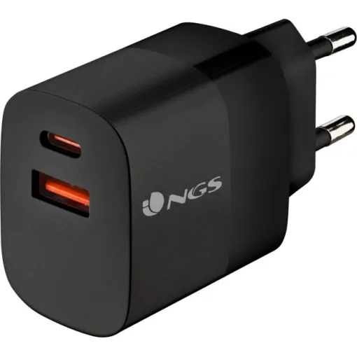 Cargador BUD de pared ultrarápido de 33 W con 2 puertos: 1 USB-C 1 USB-A, NGS Cargador BUD de pared ultrarápido de 33 W con 2 puertos: 1 USB-C 1 USB-A, NGS