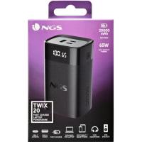 Bateria portatil 65W 20000 MAH con 3 puertos 2 USB-C 1 USB-A, NGS Bateria portatil 65W 20000 MAH con 3 puertos 2 USB-C 1 USB-A, NGS