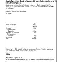 Sepia faraónica troceada PESCANOVA, bandeja 300 g