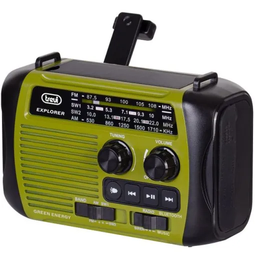 Portátil analógica solar negro y verde RA7F30BT TREVI