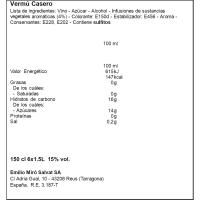 Vermouth casero MIRÓ, botella 1,5 litros