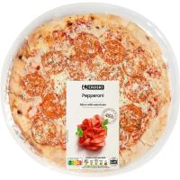 Pizza de pepperoni larga fermentación EROSKI, caja 360 g Pizza de pepperoni larga fermentación EROSKI, caja 360 g