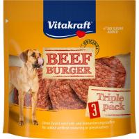 Snack beef burguer para perro VITAKRAFT, bolsa 3 uds