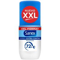 Desodorante extra control XXL SANEX, roll on 90 ml