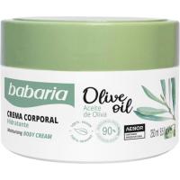 Crema corporal hidrantante de aceite oliva BABARIA, tarro 250 ml
