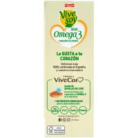 Bebida vegetal de soja con omega 3 VIVESOY, brik 1 litro