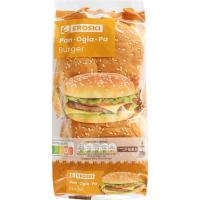 Pan burguer con sésamo EROSKI, 4 uds paquete 200 g