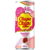 Refresco sabor fresa-nata CHUPA CHUPS, lata 25 cl Refresco sabor fresa-nata CHUPA CHUPS, lata 25 cl