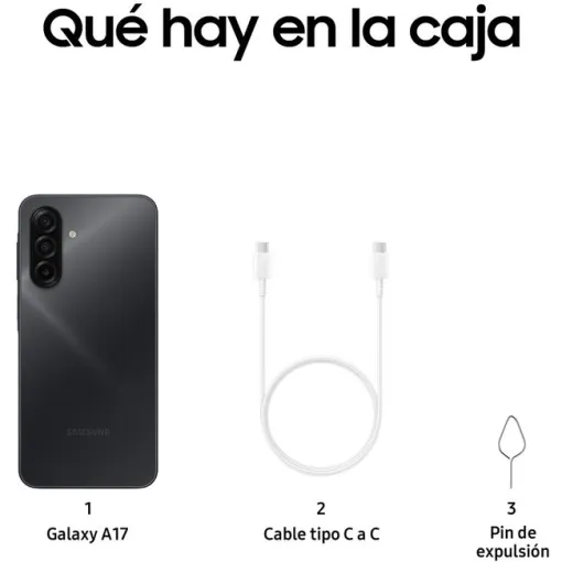 Smartphone libre negro 4/128 GB, Galaxy A17 SAMSUNG