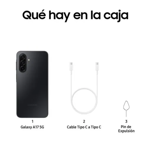 Smartphone libre negro 8/256 GB, Galaxy A17 5G SAMSUNG