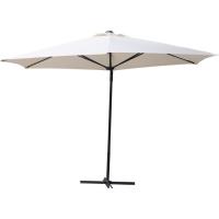 Sombrilla de jardin colgante en crudo, base en cruz incluida, Ø330x240 cm