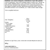 Galleta de arándanos SANTIVERI TRIPLE ZERO, paquete 190 g