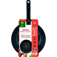 Sarten de aluminio Easy TEFAL, set Ø20, 24 y 28 cm