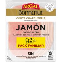 Jamón cocido XXL BONNATUR ARGAL, lonchas enteras, sobre 200 g