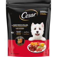 Alimento de ternera, ave y verdura para perro CÉSAR, saco 800 g