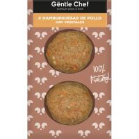 Hamburguesa de pollo con vegetales GËNTLE CHEF, sobre 2 uds Hamburguesa de pollo con vegetales GËNTLE CHEF, sobre 2 uds