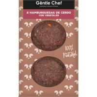 Burguer de cerdo con vegetales GËNTLE CHEF, sobre 2 uds Burguer de cerdo con vegetales GËNTLE CHEF, sobre 2 uds