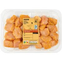 Pechuga de pollo en tacos al curry EROSKI, bandeja aprox. 500 g