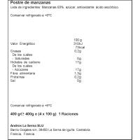 Postre de manzana ANDROS, pack 4x100 g
