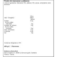 Postre de manzana y plátano ANDROS, pack 4x100 g