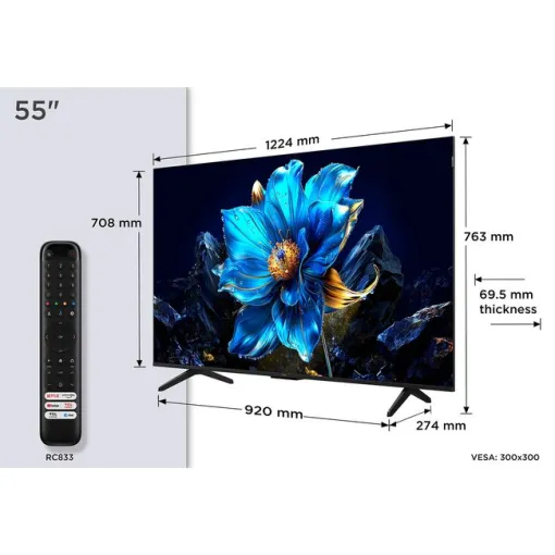 TV Qled 55" 4K UHD Smart P7K TCL