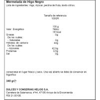 Mermelada extra higo negro HELIOS, frasco 340 g