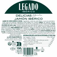 Delizias elaboradas con jamón ibérico ELPOZO LEGADO, sobre 130 g